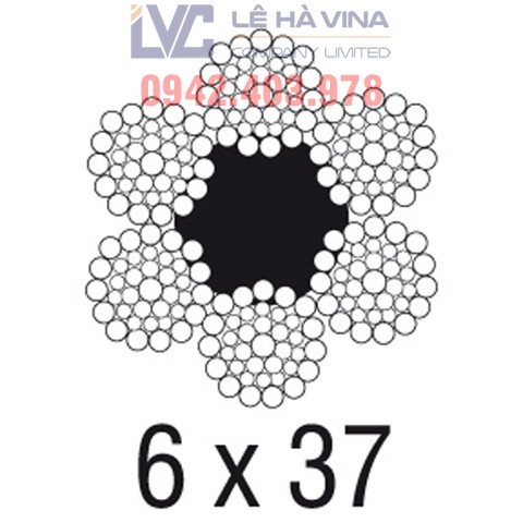 cáp thép 6x37 mạ kẽm, cáp thép, cáp thép 6x37, cáp mạ kẽm, cáp, Cáp thép 6x37 có tính ứng dụng cao, Công ty TNHH Lê Hà Vina, Lê Hà Vina, 6×37+FC và 6×37+IWRC