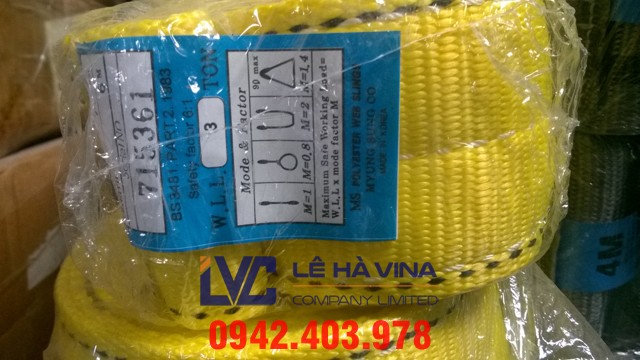 Cáp vải, Cty TNHH Hoàng Phú, sợi dây cáp cẩu vải, dây cáp cẩu vải polyester, Lê Hà Vina