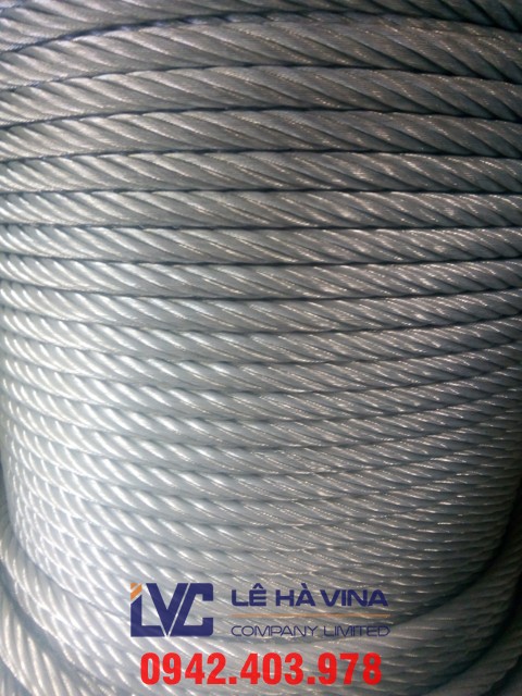 cáp 6x12, tăng đơ, tăng đơ cáp, cáp thép, cáp mạ 6x12+FC, Lê Hà Vina