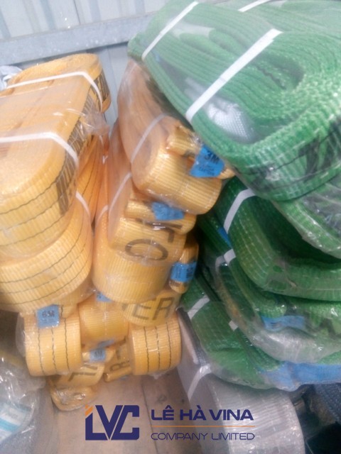 Cáp vải 2 tấn, Dây cáp vải 2 tấn, Dây cáp cẩu hàng, Dây đai cẩu hàng, Cáp vải 2 tấn bản dẹp, Mua dây cáp vải 2 tấn