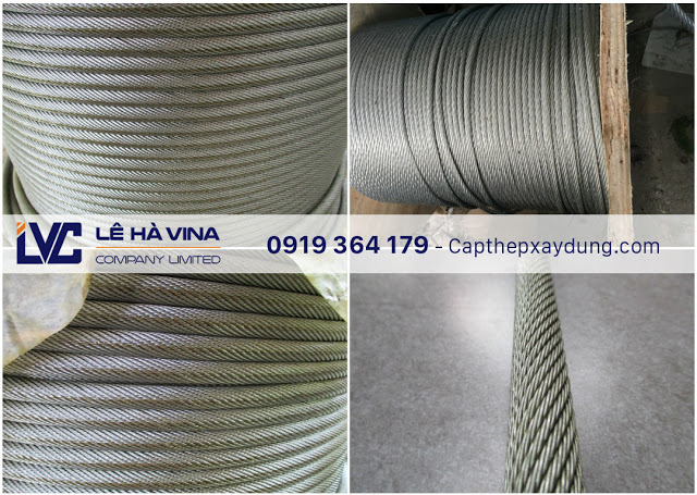 Cáp cẩu Hàn Quốc giá rẻ, Cáp cẩu Hàn Quốc, Công ty Lê Hà Vina, Cáp chống xoắn, Cáp mạ kẽm