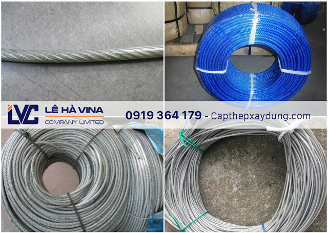 Cáp thép bọc nhựa pvc Hàn Quốc, Cáp thép bọc nhựa pvc, Cáp thép bọc nhựa, Cáp thép, Sợi cáp thép