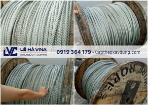 Cáp thép HQ, Cáp thép HQ cho thang máy, Cáp thép, Lê Hà Vina, Cáp chống xoắn lõi thép