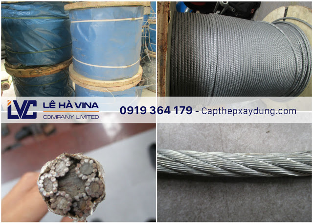 Cáp thép mạ kẽm Hàn Quốc, Cáp thép mạ kẽm, Cáp thép, Cáp thép xây dựng, Lê Hà Vina