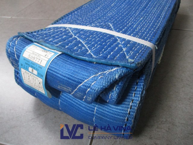 Cáp vải 8 tấn, Dây cáp vải 8 tấn, Dây cáp vải cẩu hàng bản dẹp 8 tấn, Dây cáp vải cẩu hàng, Cáp cẩu vải 8 tấn, Cáp vải cẩu hàng, Cáp vải